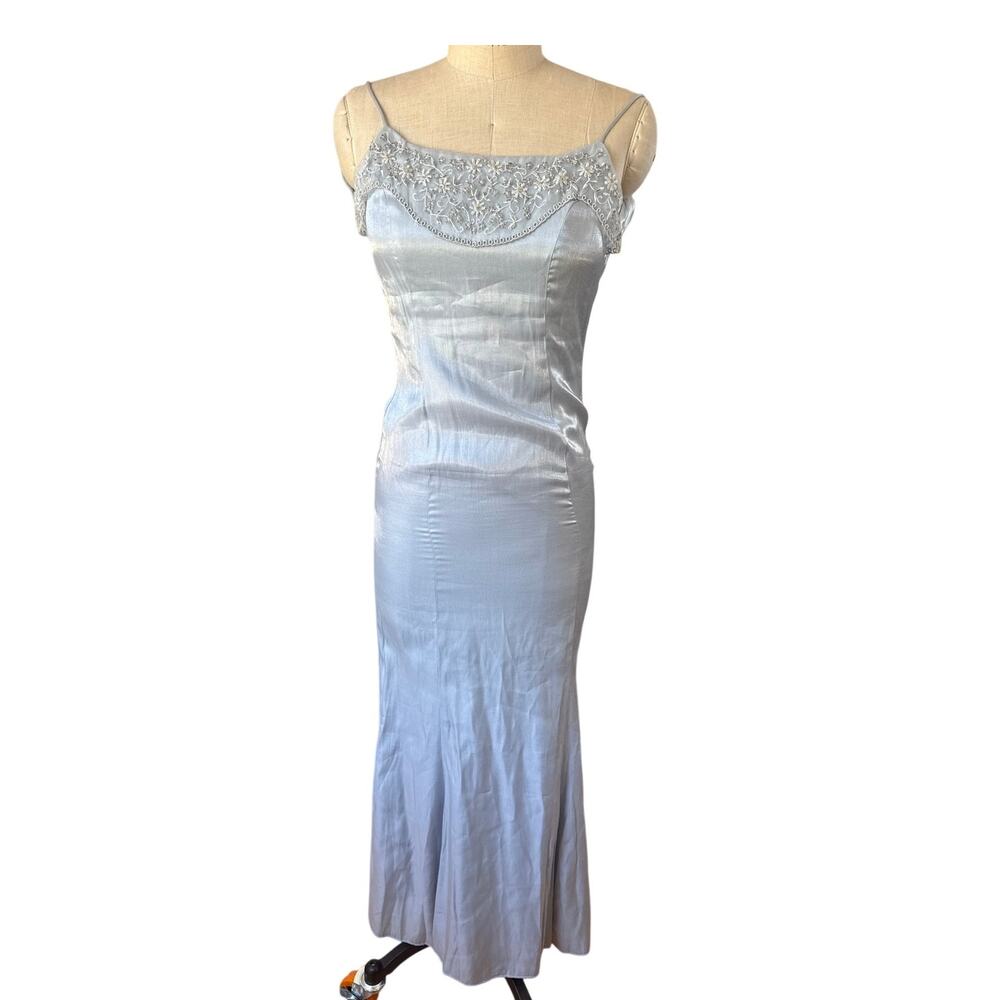 Jessica McClintock Gunne Sax 90s Formal Gown in Blue Size XS XSmall Vintage